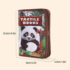 Baby Dino Touch Book Soft Fabric Lifelike Animal Illustrations