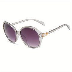 Y2K Oval Sunglasses Rhinestone Decor Gradient Glasses UV400