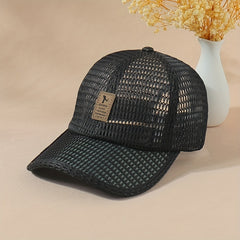 Mesh Hollow Breathable Trucker Hat Unisex Sunscreen Baseball Cap