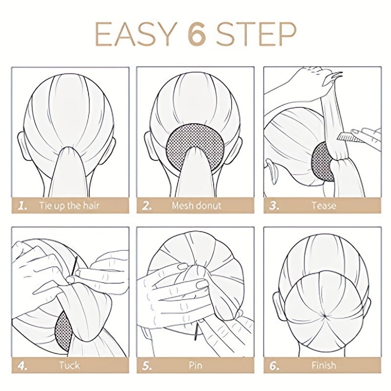 4pcs Hair Bun Shaper Set Donut Bun Maker Blonde 10pcs Bobby Pins