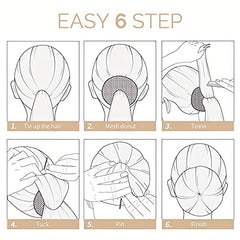 4pcs Hair Bun Shaper Set Donut Bun Maker Blonde 10pcs Bobby Pins