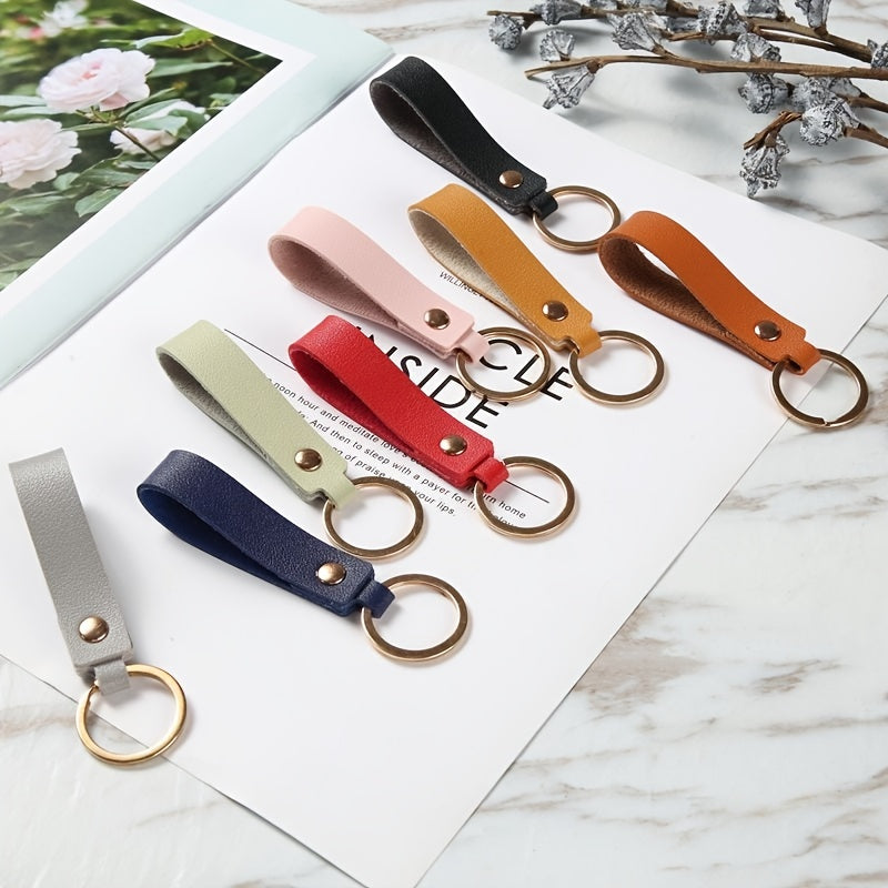 1pc PU Leather Keychain Bag Key Chain Keyring Charm Accessories