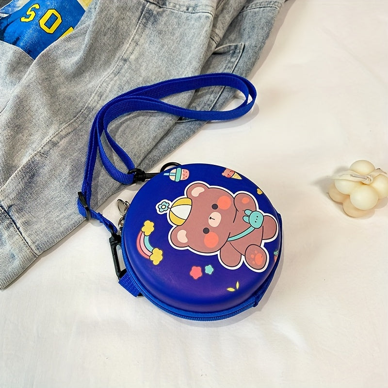 Kids Cartoon Crossbody Bag Mermaid Unicorn Dinosaur Bear Pattern Wallet