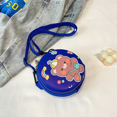 Kids Cartoon Crossbody Bag Mermaid Unicorn Dinosaur Bear Pattern Wallet
