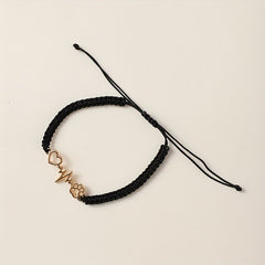 Dog Paw Love Braided Knot Bracelet for Hand Decoration Gift