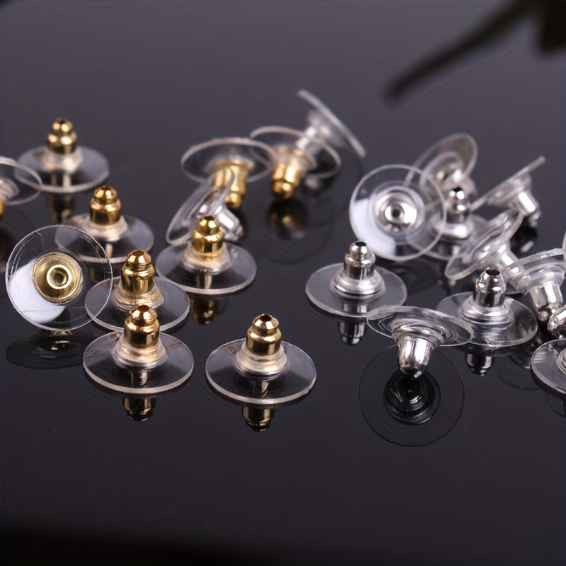 100pcs Hypoallergenic Transparent Adhesive Ear Caps