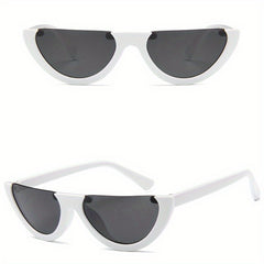 Y2K Cat Eye Sunglasses Candy Semi Rimless Shades for Beach Party