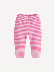 Girls Cotton Striped Pants Elastic Waist Kids Spring Summer Clothes