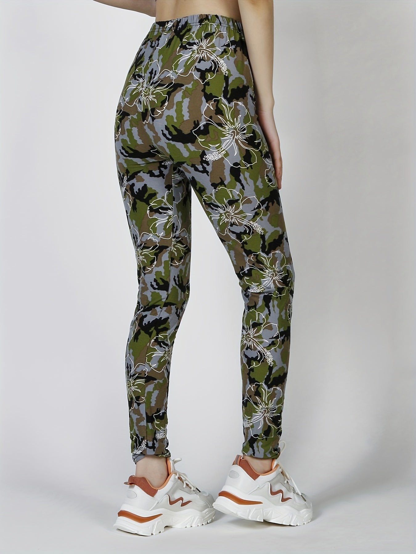 Women's Floral Printed Yoga Pants High Waist Sweatpants Leggings