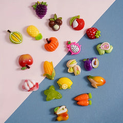 20pcs Mixed Cartoon Fruit Beads Pendants DIY Jewelry Making Accessories
