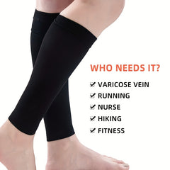 Compression Leg Sleeves 15-21mmHg Pressure Support Plus Size Calf Socks