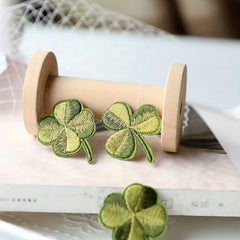 10pcs Clover Patches Iron On Heat Patches For Jackets Sew On Patches