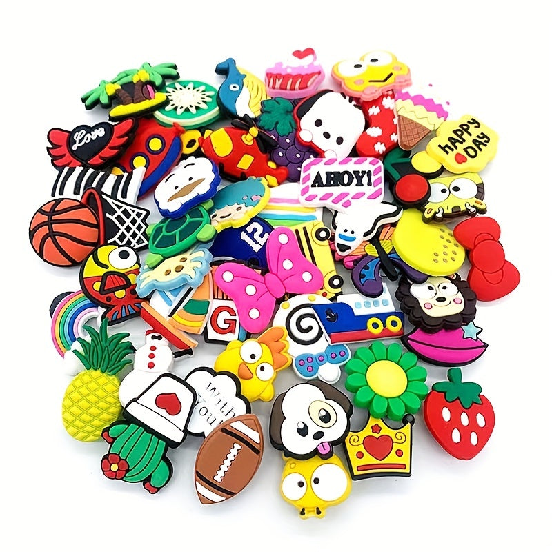 Cartoon Drip Plastic Shoe Buckles 50pcs Pack Shoe Decorations