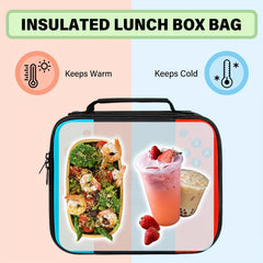 Retro Game Pattern Lunch Bag - Insulated Waterproof - Back to School