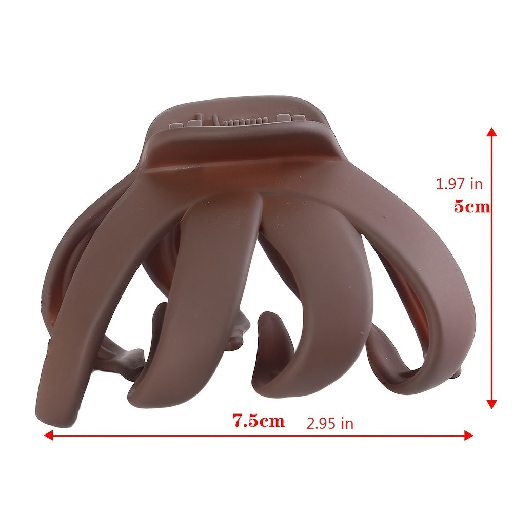 Large Hair Claw Clips for Thick Hair Matte Finish Octopus Style Non-Slip Jaw