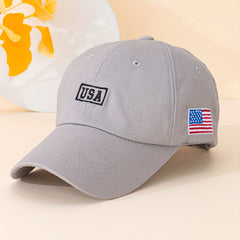 Flag Embroidery Baseball Cap Solid Sun Hat Unisex Golf Dad