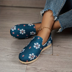 Women's Floral Slip-On Sneakers Lightweight Outdoor Shoes