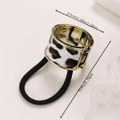 Round Hair Ring Elastic Hair Rope Y2K Hair Accessories