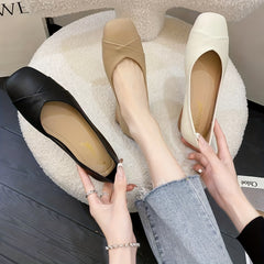 Women's Solid Flat Shoes Slip On Low Round Toe Soft Sole Lightweight Shoes
