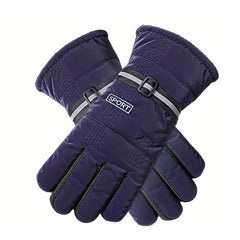 Winter Fleece Lined Warm Gloves Anti Slip Waterproof for Cycling Running