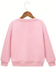 Girls Futuristic Astronauts Sweatshirt Crew Neck Top