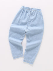 Boys Dino Embroidered Jeans Pants Spring Summer Autumn Kids Clothes