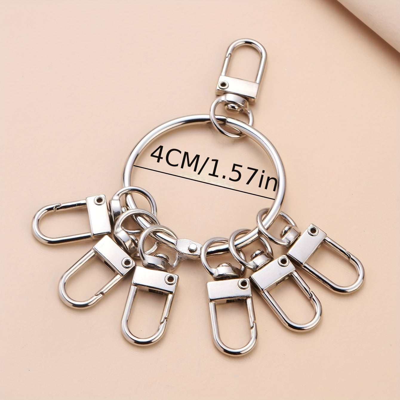 7pcs Metal Key Ring Set Quick Buckle Keychains