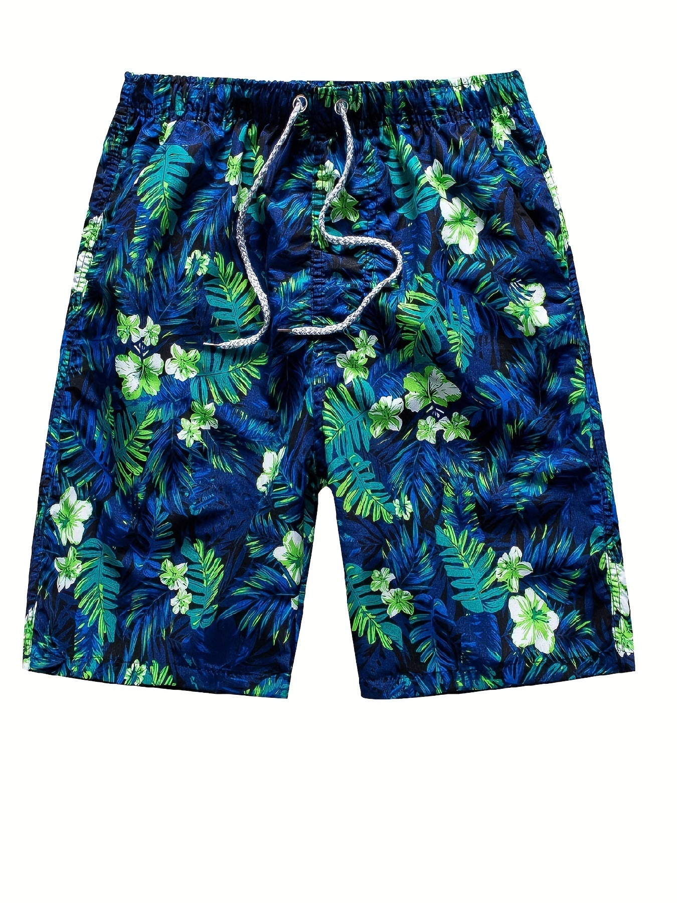 Floral & Geometric Patterns Beach Shorts Men's Drawstring Shorts