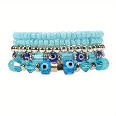 Boho Beaded Bracelet Set Stackable Hand Jewelry Women