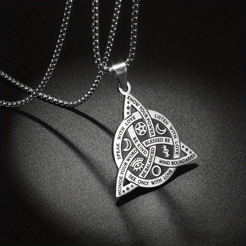 Viking Witch Celtic Knot Pendant Necklace Gothic Necklace
