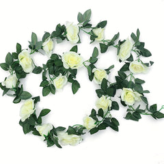 Artificial Roses Flower Garland Home Garden Office Wedding Decor