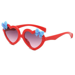 Kids Heart-Shaped Bow Sunglasses UV Protection Holiday Party Gift