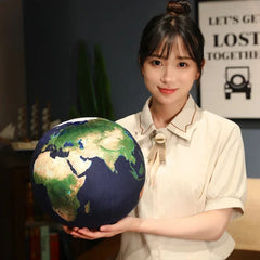 Spherical Earth Plush Toy Doll Realistic World Map Soft Material