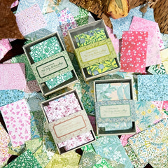100 Sheets Vintage Flower Patterned Paper for Scrapbooking & Crafts