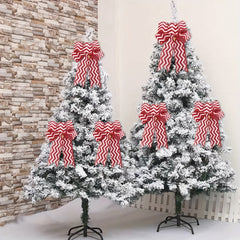 2pcs Velvet Linen Christmas Decoration Bow - Gift Decoration Supplies