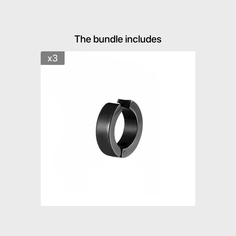 Men's Titanium Steel Ear Buckle Punk Studs