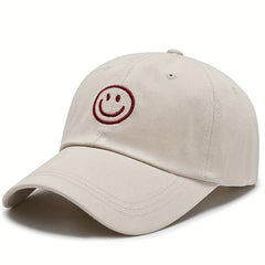 Smiling Face Embroidery Baseball Cap Lightweight Dad Hats