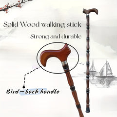 Non-slip Wooden Walking Stick Lightweight Cane for Hiking