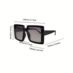 Ombre Square Sunglasses Thick Frame Glasses
