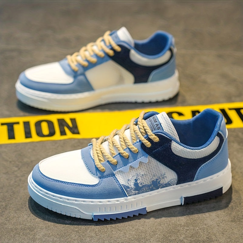 Casual Men's Lace Up Sneakers for Daily Wear