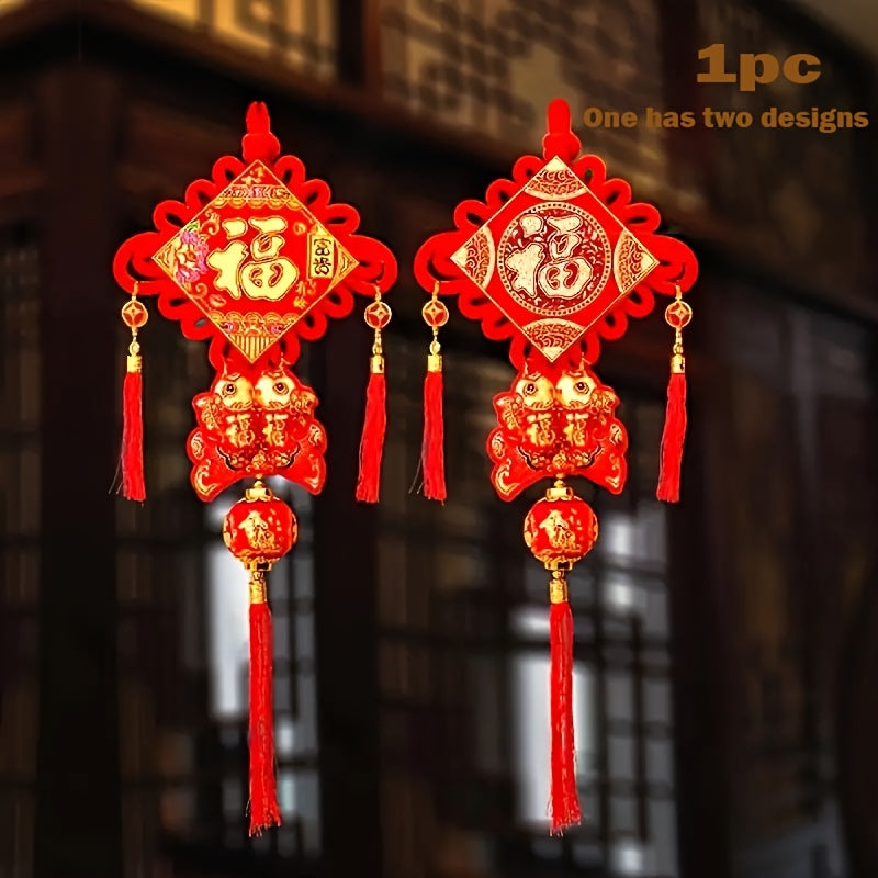 Chinese Knot Fringe Pendants Traditional Red Oriental Year Decorations