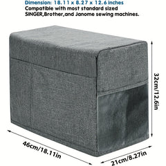 Sewing Machine Cover with 4 Pockets Dust Cover Accessories