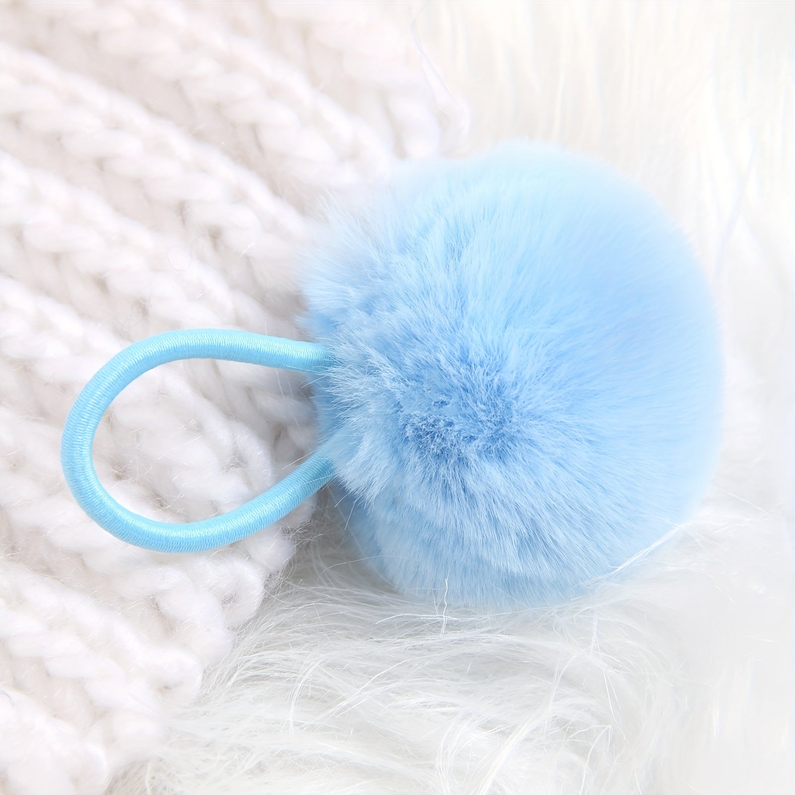 2pcs Set Colored Velvet Ball Hair Tie No Damage To Hair