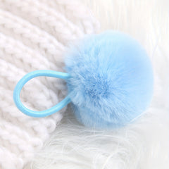 2pcs Set Colored Velvet Ball Hair Tie No Damage To Hair