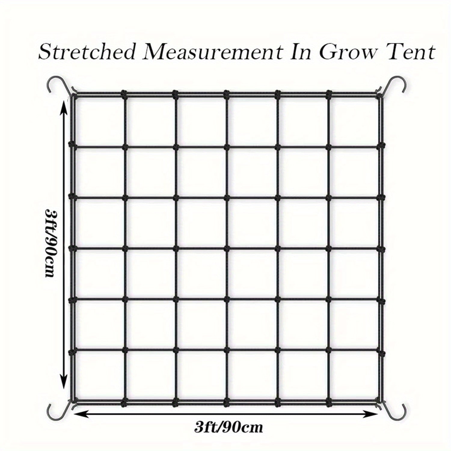 Heavy Duty Elastic Plant Net With Steel Hooks