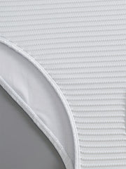  Solid Ribbed High Neck One Piece Swimsuit