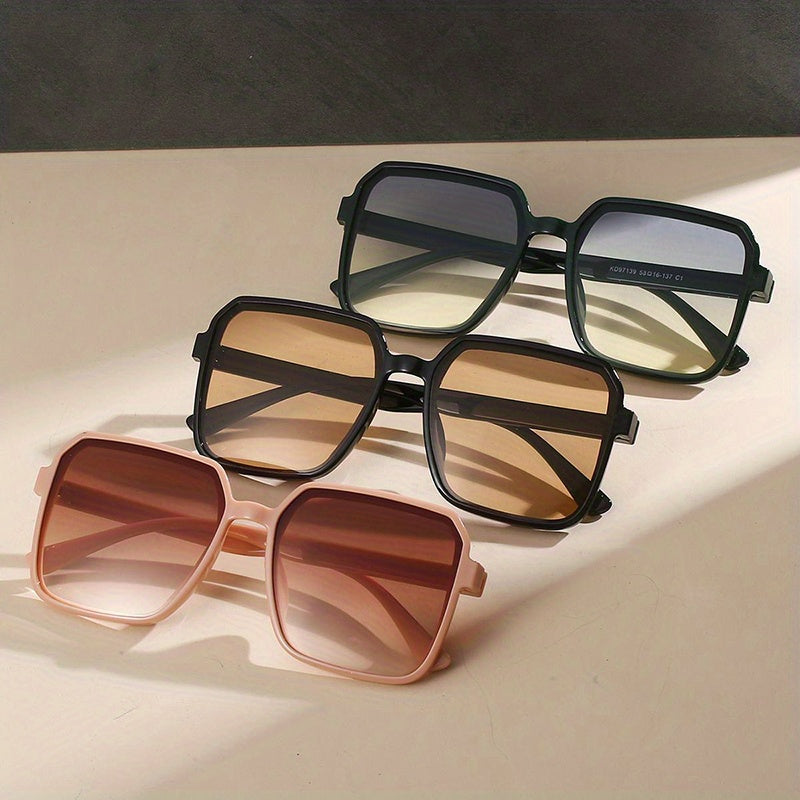 3 Pairs Square Sunglasses UV400 for Driving and Travel