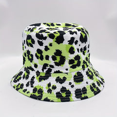 Leopard Print Bucket Hat Reversible Sunscreen Cap Fisherman Cap