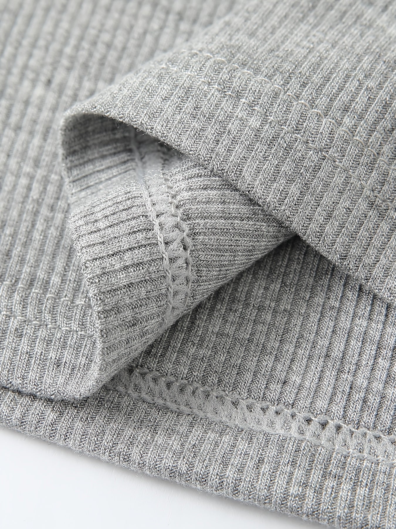 Ribbed Lounge Top Crew Neck Sleeve Women's Loungewear