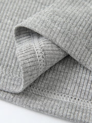 Ribbed Lounge Top Crew Neck Sleeve Women's Loungewear